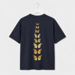 Golden Butterfly Back Print T-Shirt