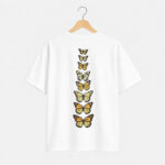 Golden Butterfly Back Print T-Shirt