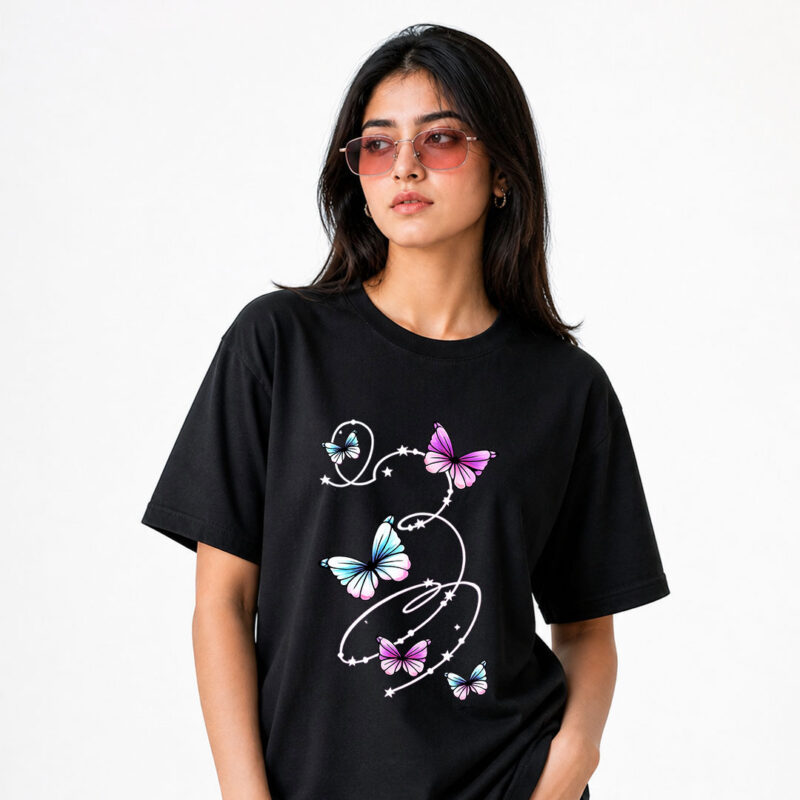 Butterfly Dream Oversized T-Shirt for Women