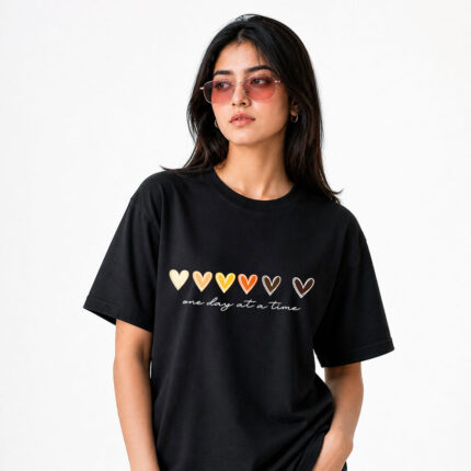 One Day at a Time Heart T-Shirt