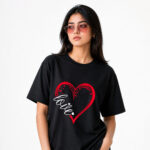 Love Heart Graphic T-Shirt for Women