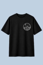 Celestial Moon Mountain | Oversized T-Shirt (Black) - Image 4