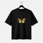 Golden Butterfly Back Print T-Shirt