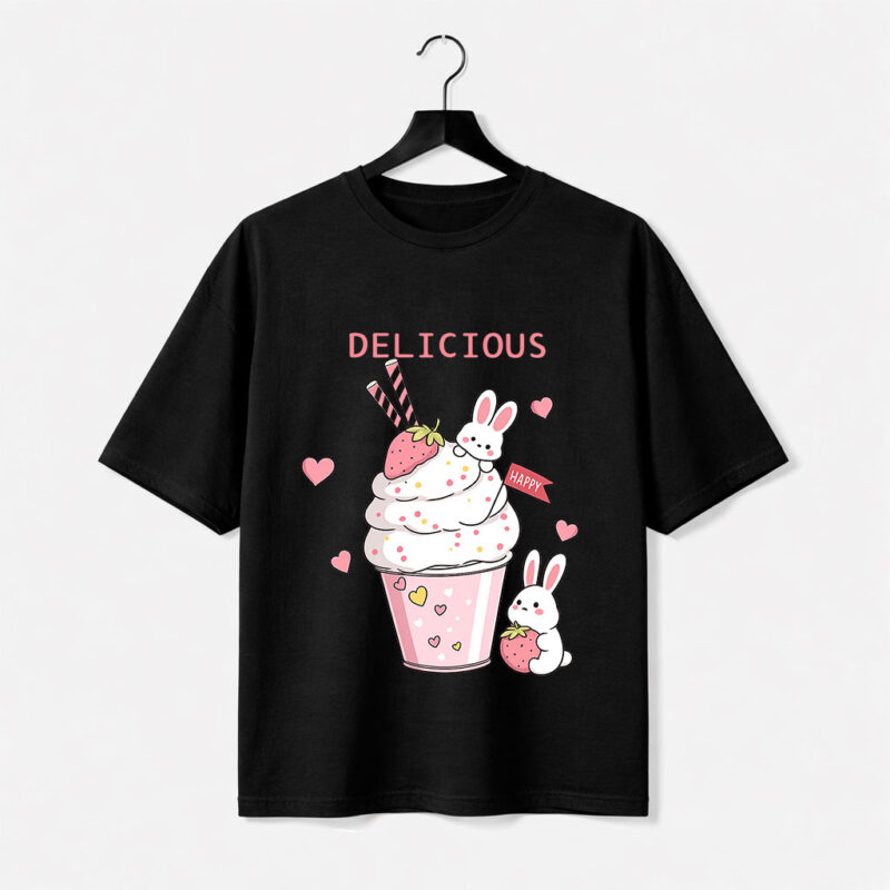 Delicious Bunny Graphic T-Shirt for Women