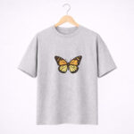 Golden Butterfly Back Print T-Shirt