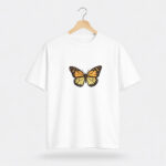 Golden Butterfly Back Print T-Shirt