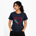 Love Heart Graphic T-Shirt for Women