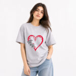 Love Heart Graphic T-Shirt for Women