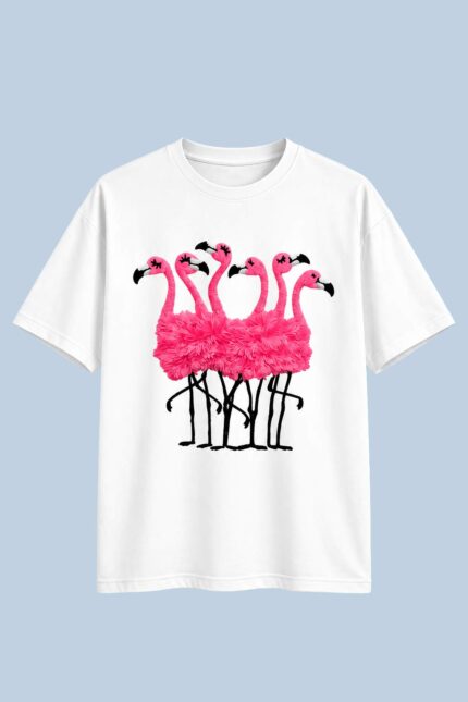 Pink Flamingo white