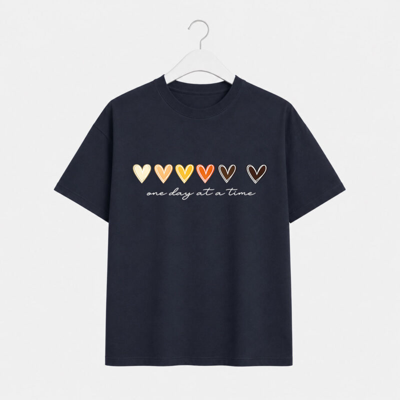 One Day at a Time Heart T-Shirt