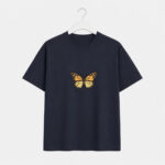 Golden Butterfly Back Print T-Shirt