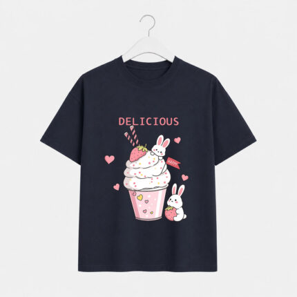 Delicious Bunny Graphic T-Shirt for Women