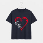 Love Heart Graphic T-Shirt for Women
