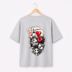 Lucky Cards and Dice Graphic T-Shirt for Men