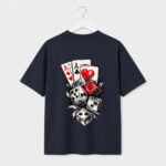 Lucky Cards and Dice Graphic T-Shirt for Men