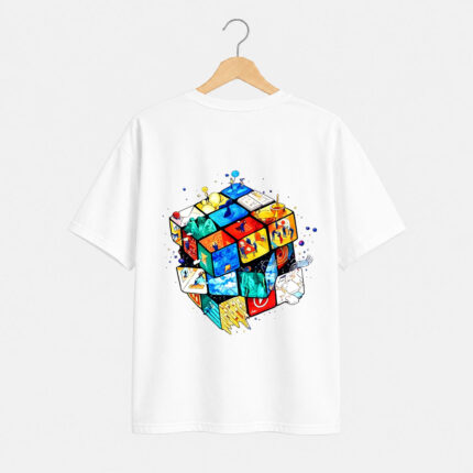 Creative Cube Abstract Graphic T-Shirt for Men