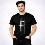 Abstract Geometric Lines Graphic T-Shirt for Men