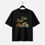 Ride with the River Motorcycle Graphic T-Shirt for Men
