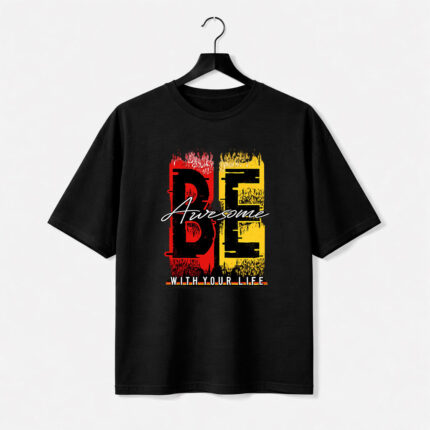 Be Awesome Typography Graphic T-Shirt for Men