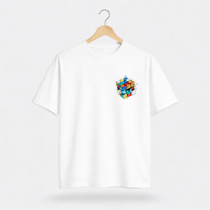 Creative Cube Abstract Graphic T-Shirt for Men