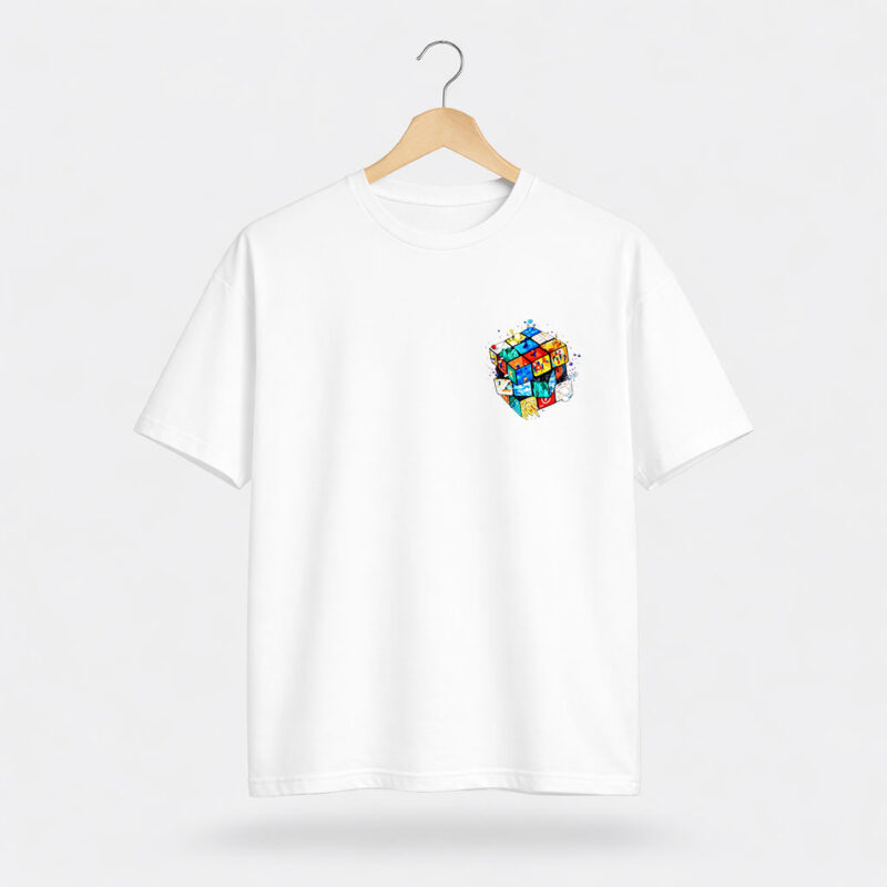 Creative Cube Abstract Graphic T-Shirt for Men