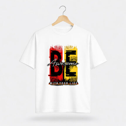 Be Awesome Typography Graphic T-Shirt for Men