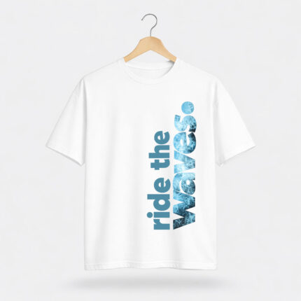 Ride the Waves Typography Graphic T-Shirt for Men