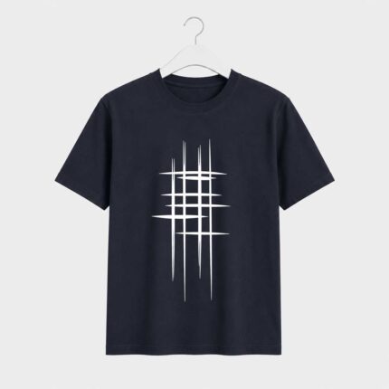 Abstract Geometric Lines Graphic T-Shirt for Men