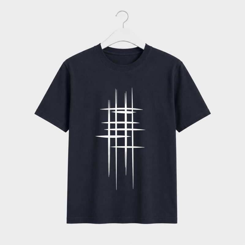 Abstract Geometric Lines Graphic T-Shirt for Men