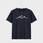 Minimalist Mountain Graphic T-Shirt for Men