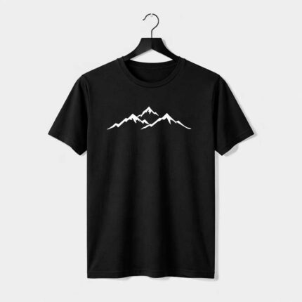 Minimalist Mountain Graphic T-Shirt for Men