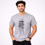 Abstract Geometric Lines Graphic T-Shirt for Men