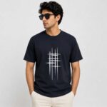 Abstract Geometric Lines Graphic T-Shirt for Men