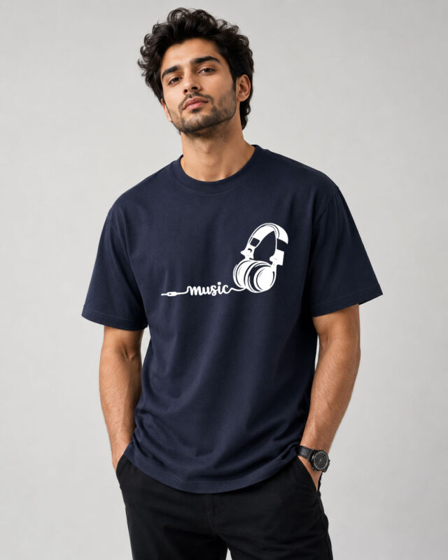 Music Headphones Graphic T-Shirt for Men