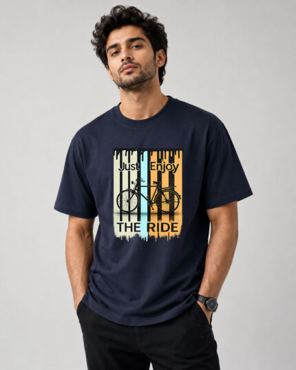Just Enjoy the Ride Bicycle Graphic T-Shirt for Men