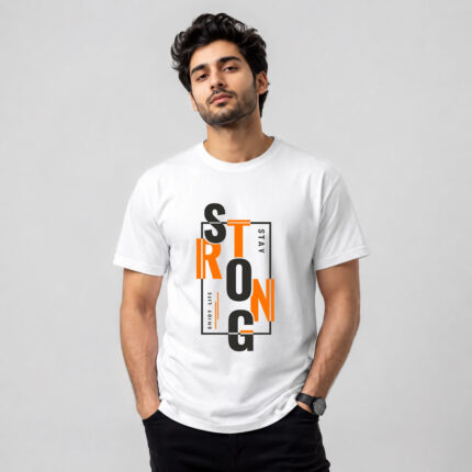 Stay Strong Navy T-Shirt for Men