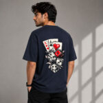 Lucky Cards and Dice Graphic T-Shirt for Men