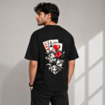 Lucky Cards and Dice Graphic T-Shirt for Men