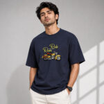 Ride with the River Motorcycle Graphic T-Shirt for Men