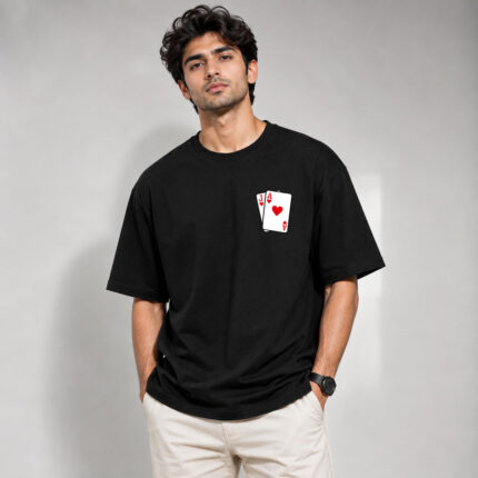 Lucky Cards and Dice Graphic T-Shirt for Men