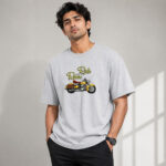 Ride with the River Motorcycle Graphic T-Shirt for Men
