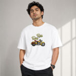 Ride with the River Motorcycle Graphic T-Shirt for Men
