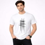 Abstract Geometric Lines Graphic T-Shirt for Men