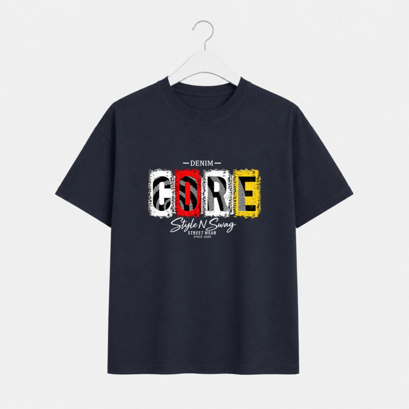 Denim Core Graphic T-Shirt for Men
