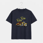 Ride with the River Motorcycle Graphic T-Shirt for Men