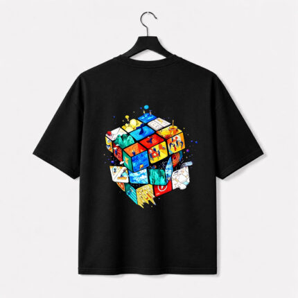 Black Creative Cube T-Shirt