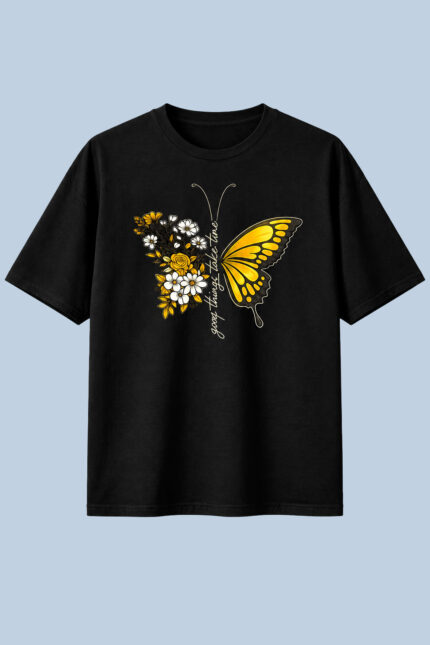 Butterfly Floral Black