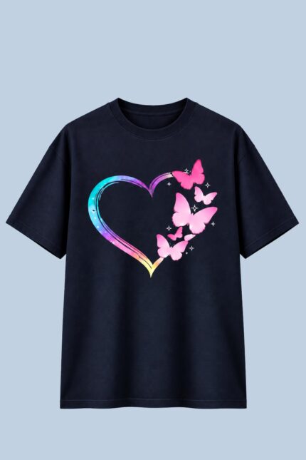 Butterfly Heart Navy