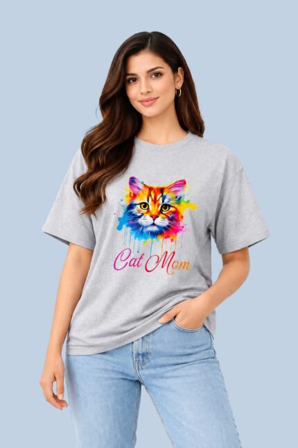 Cat Mom Grey