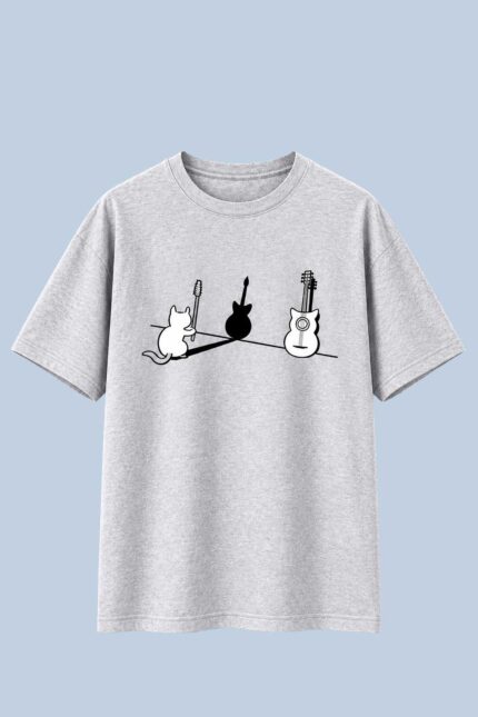 Cat N Guitar Grey